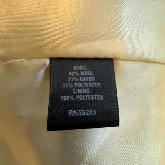 Express Classic Double-Breasted Textured White Peacoat - Picture 11 of 12